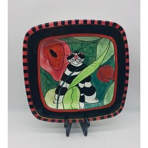 Whimsical SWAK Lynda Cornelle Clancey Cat 12" Decorative Hanging Wall Plate